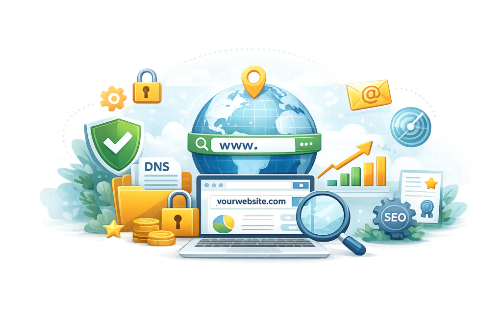The Complete Guide to Website Domain: Everything You Need to Know About Domain Names, Security, SEO, Branding, and Online Success